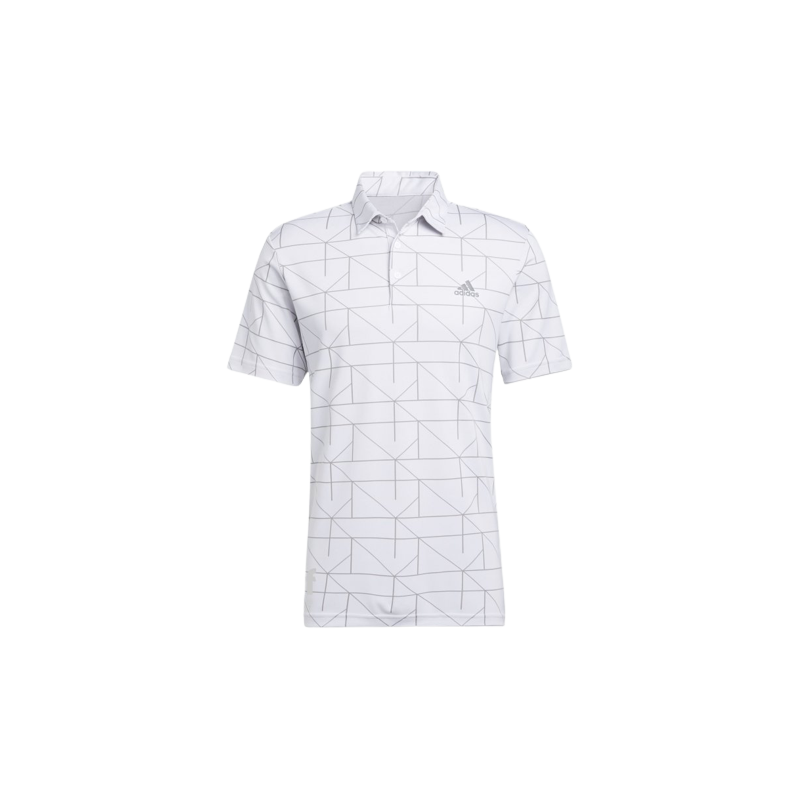 Polo Adidas jacquard blanc