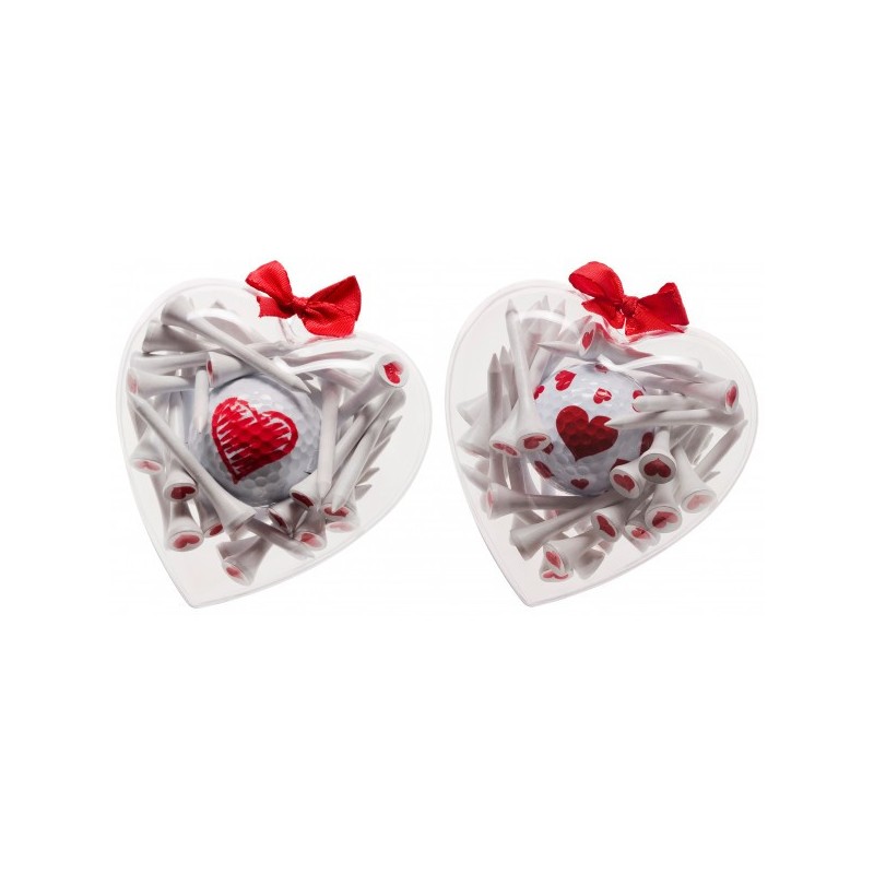 Boite petit coeur + 30 tees