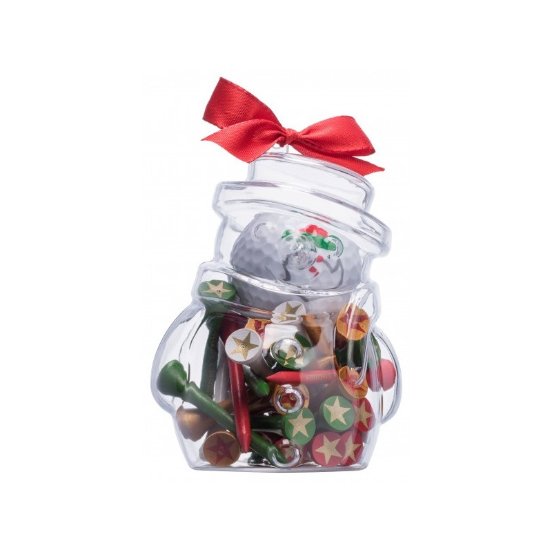Boite bonhomme de neige balles+tees