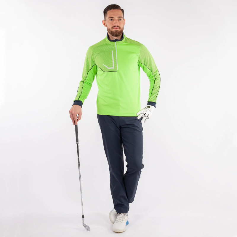 Pull Galvin Green demi-zip Daxton vert