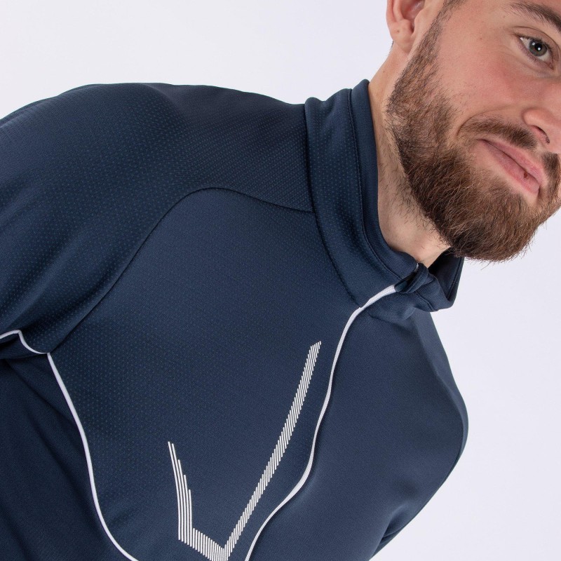 Pull Galvin Green demi-zip Daxton marine