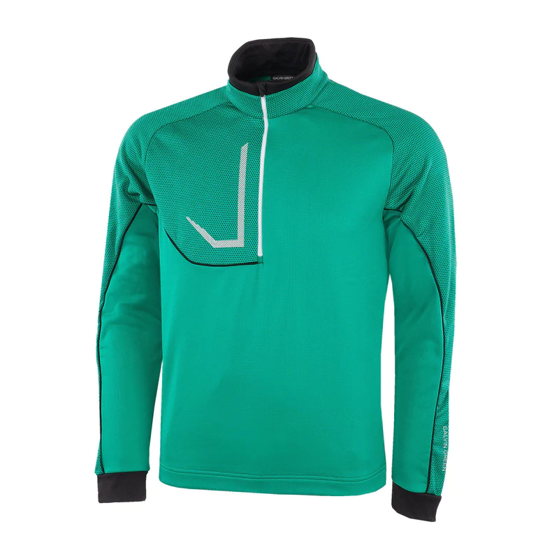 Pull Galvin Green demi-zip Daxton vert sapin