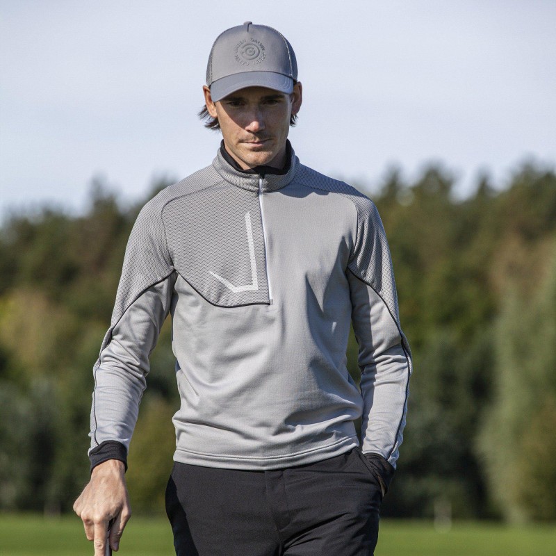 Pull Galvin Green demi-zip Daxton gris