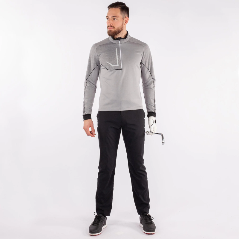 Pull Galvin Green demi-zip Daxton gris