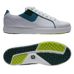 Chaussures Footjoy Links - Blanc/Vert/Bleu