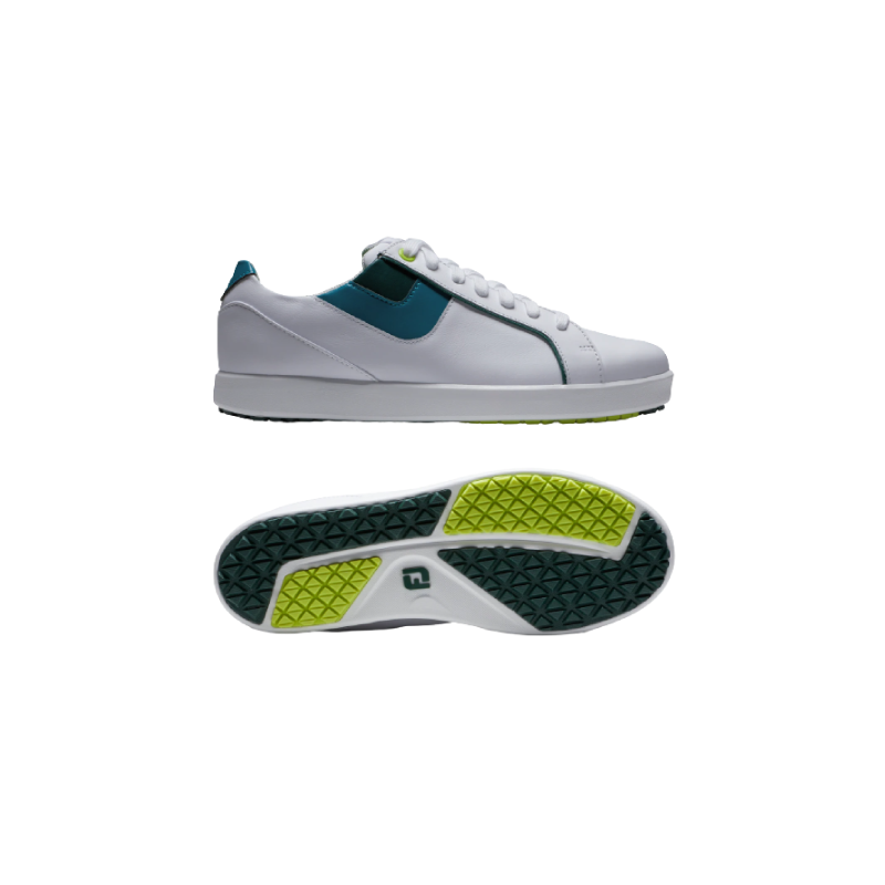 Chaussures Footjoy Links - Blanc/Vert/Bleu
