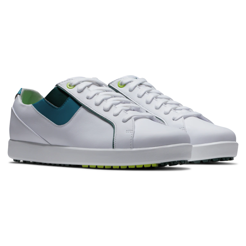 Chaussures Footjoy Links - Blanc/Vert/Bleu