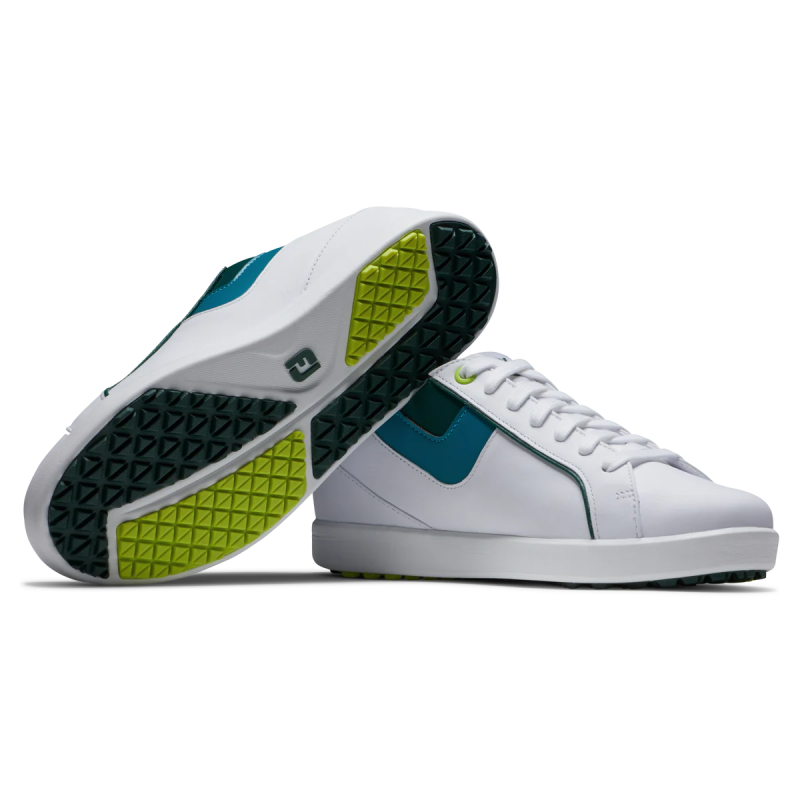 Chaussures Footjoy Links - Blanc/Vert/Bleu