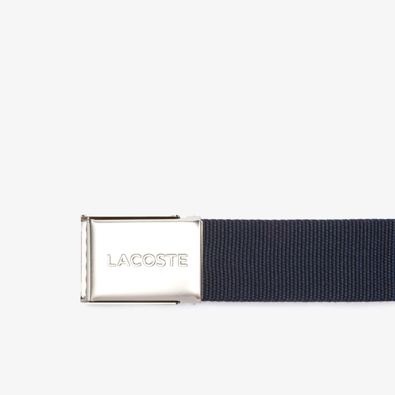 Ceinture Sangle Lacoste à Boucle Gravée | Route du Golf
