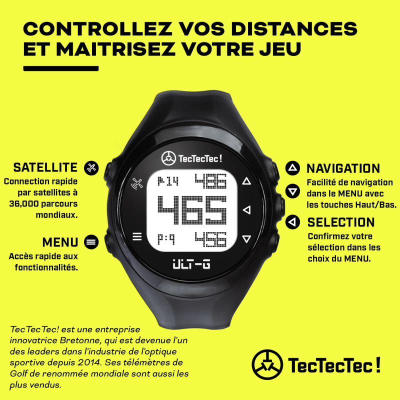 Montre GPS TecTecTec ULT-G : La Montre de Golf Essentielle pour Golfeurs