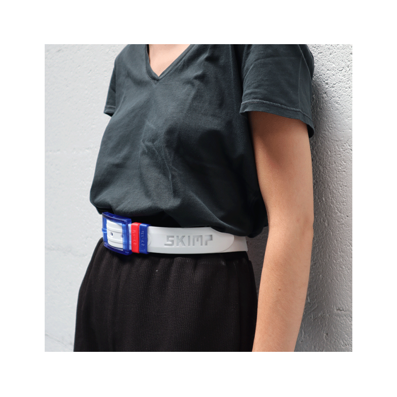 Ceinture SKIMP La Frenchie Blanc – Unisexe, Végan, Ajustable et Waterproof