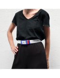 Ceinture SKIMP La Frenchie Blanc – Unisexe, Végan, Ajustable et Waterproof