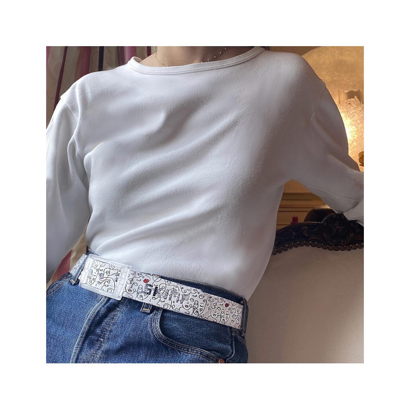 Ceinture SKIMP White Kiss – Unisexe, Végan, Ajustable et Waterproof