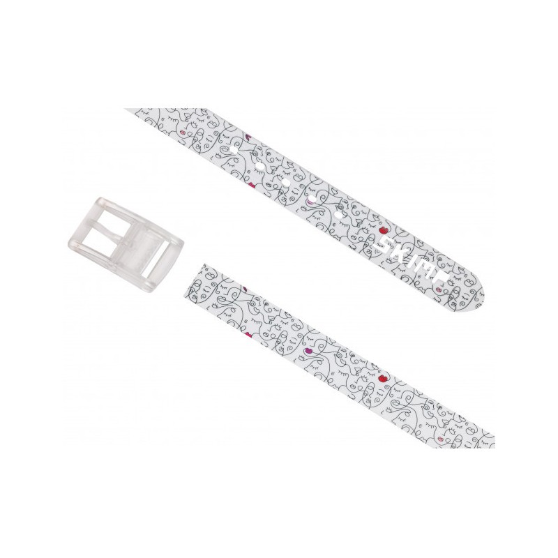 Ceinture SKIMP White Kiss – Unisexe, Végan, Ajustable et Waterproof