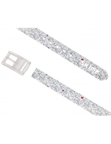Ceinture SKIMP White Kiss – Unisexe, Végan, Ajustable et Waterproof