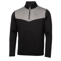 PULL CALVIN KLEIN DEMI-ZIP NOIR ET GRIS