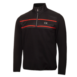 Pullover Calvin Klein Harrow Hybrid demi-zip Noir