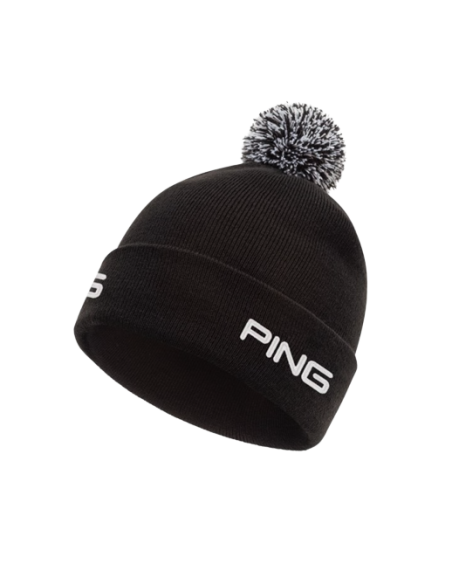 Bonnet PING Cresting Knit Noir Homme | Route du Golf