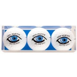 Lot de 3 balles de golf keep your eye on the ball