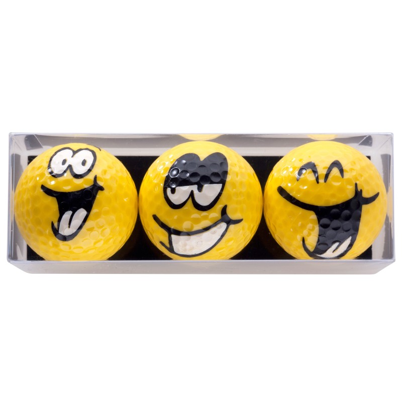 Lot de 3 balles de golf Sportique Big Smiles