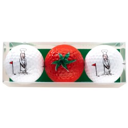 Lot de 3 balles de golf Sportiques Chef & Tomate