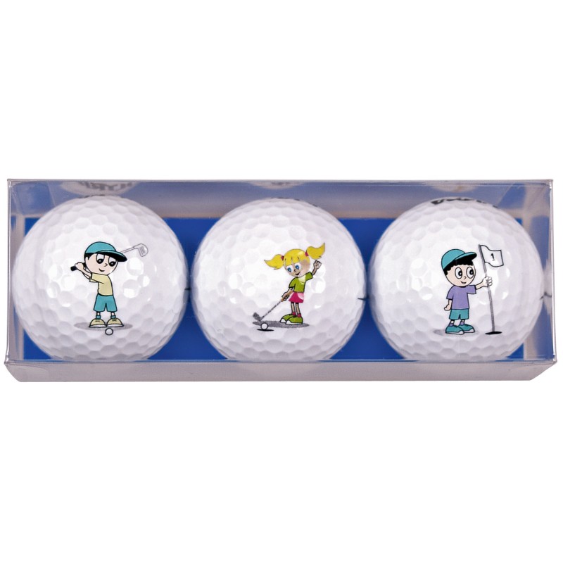 Lot de 3 balles de golf Fille & Garçon