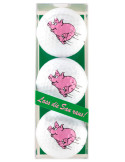 Lot de 3 Balles Sportiques Cochon – Balles Fantaisie & Cadeau Fun | Route du Golf