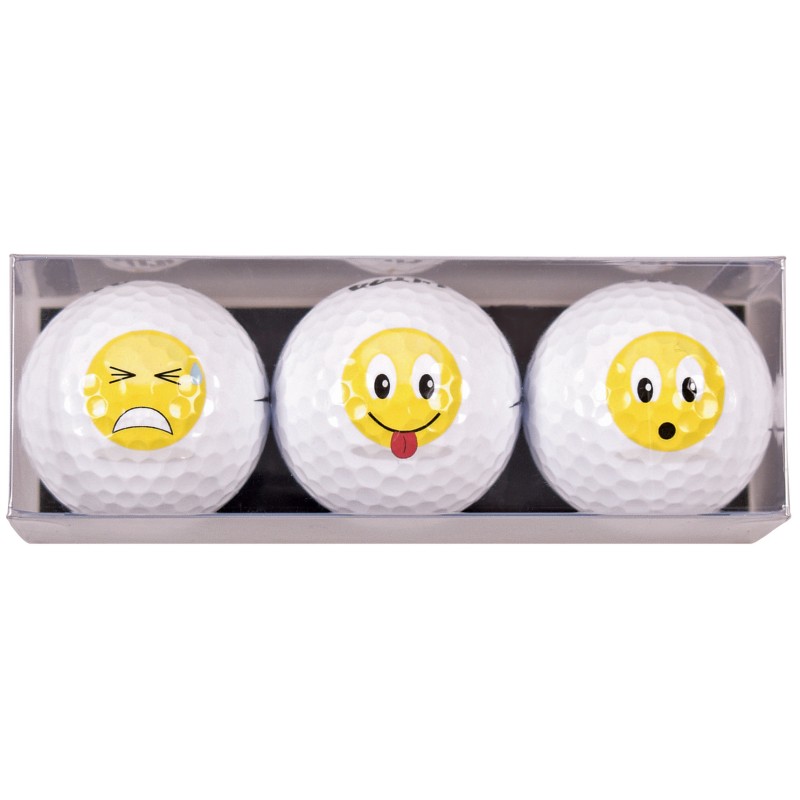 Lot de 3 balles Sportiques smiley