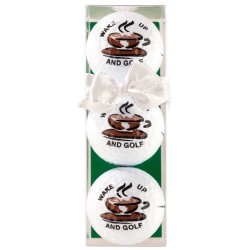 Lot de 3 balles de golf Sportiques Café