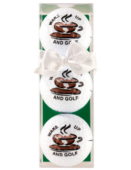 Lot de 3 balles de golf Sportiques Café