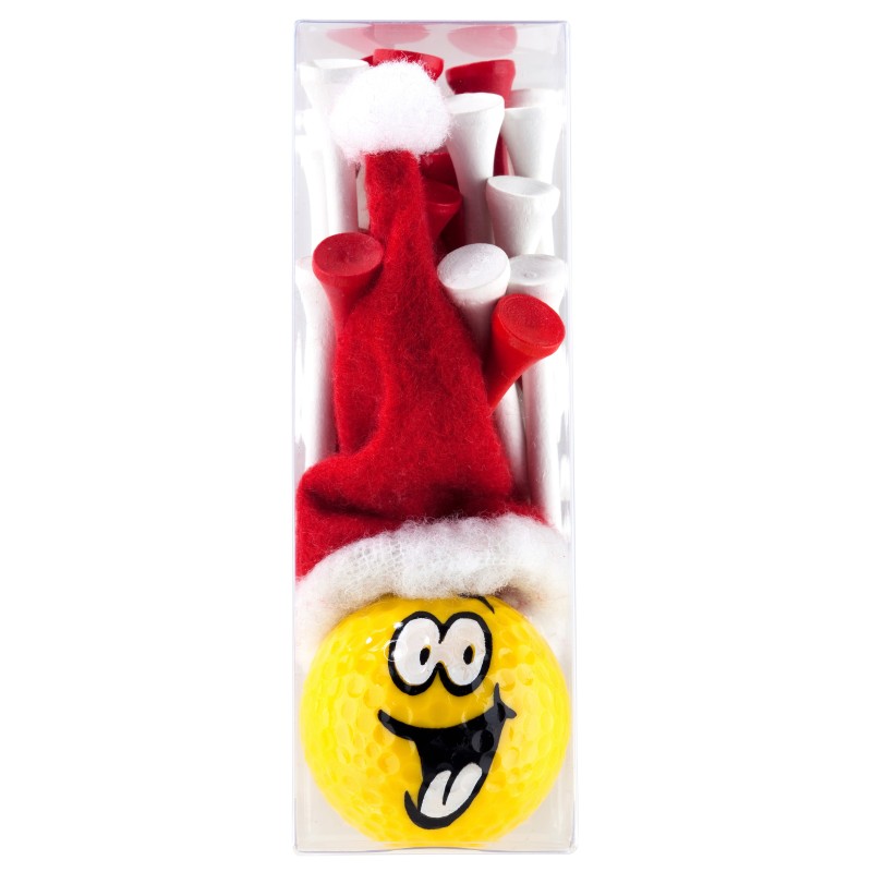 Balle de golf Père Noël Smiley