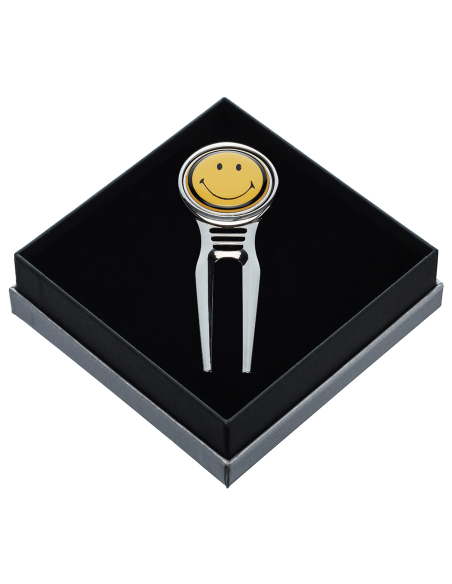 Relève-Pitch Sportiques Métal Smiley Jaune – Accessoire Fun & Premium | Route du Golf