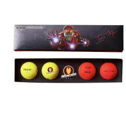 4 Balles Volvik Vivid Iron Man + marque balle