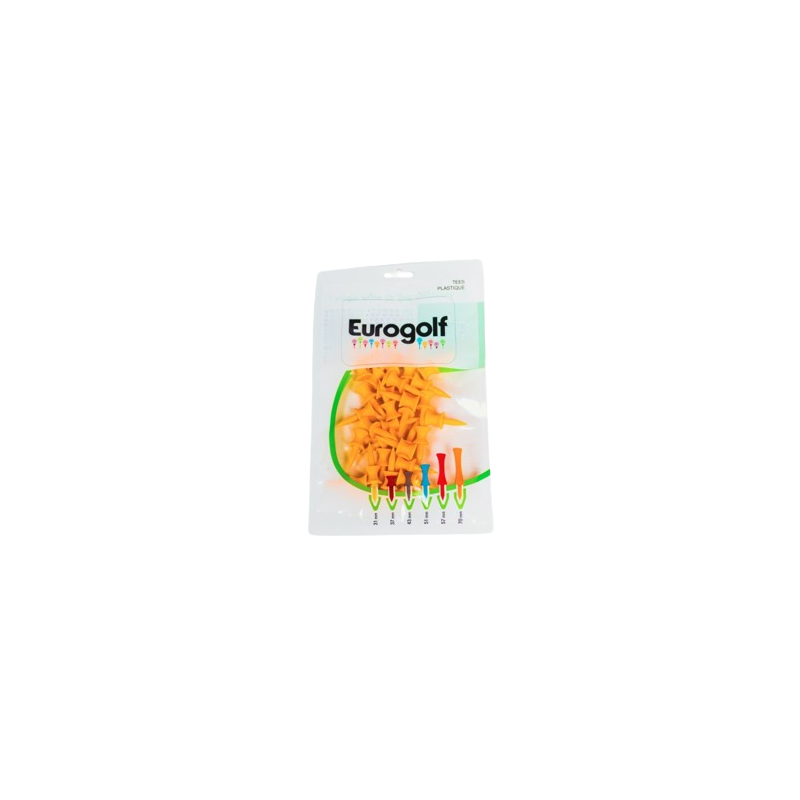Tees Eurogolf Plastique 31mm - Performance et Durabilité pour Golfeurs