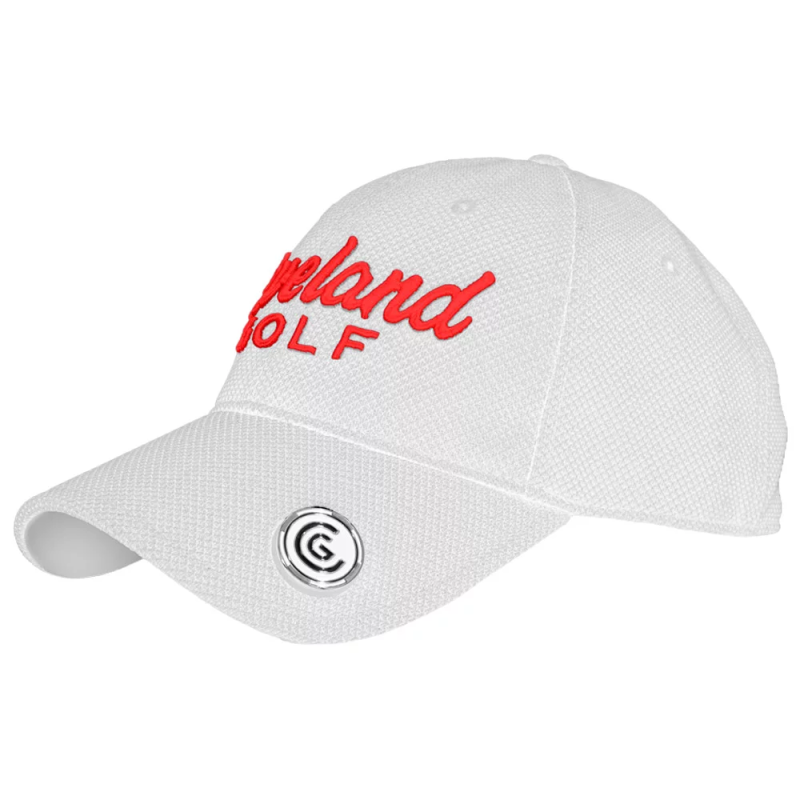Casquette Cleveland Ball Marker White Red - Élégance et Praticité sur le Green