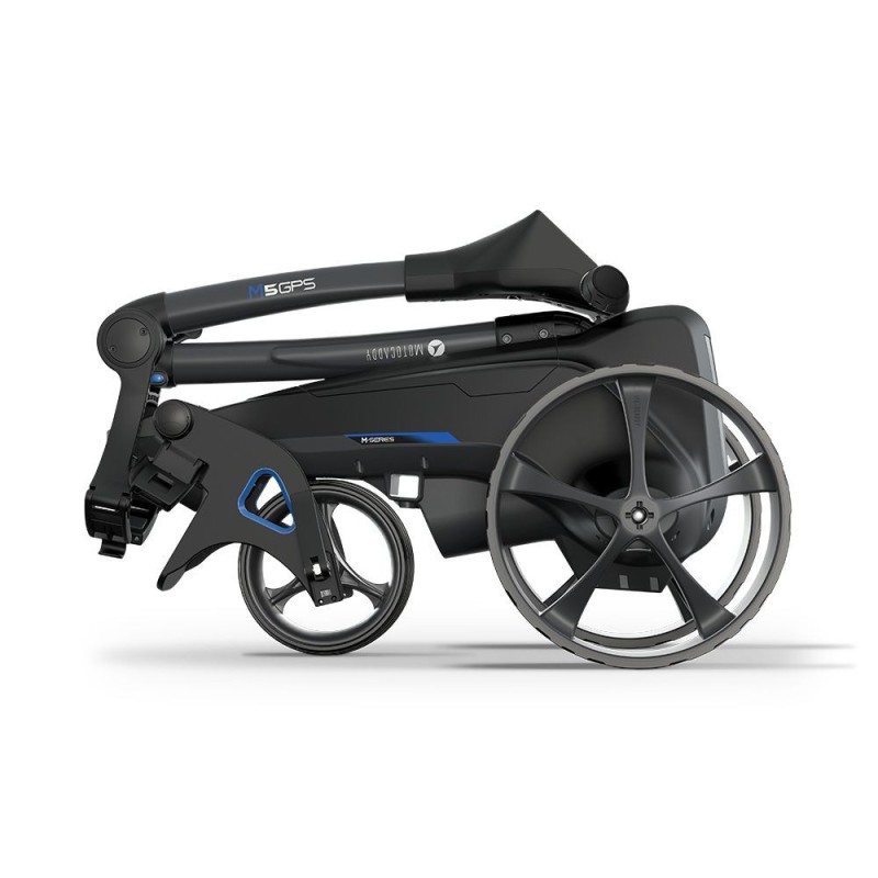 Chariot de golf électrique Motocaddy M5 GPS 2024 pliable et connecté | RouteDuGolf