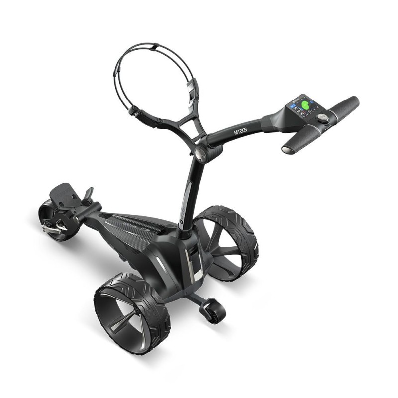 Chariot de golf électrique Motocaddy M-Tech GPS DHC 2024 haut de gamme | RouteDuGolf