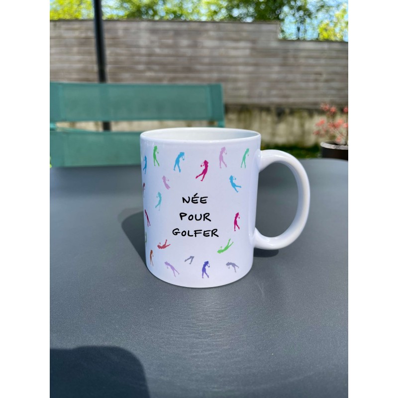 Idée Cadeau Golf - Mug Née pour golfer