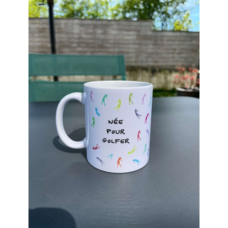 Idée Cadeau Golf - Mug Née pour golfer