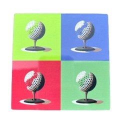 Idée Cadeau Golf - Sous verre PopArt