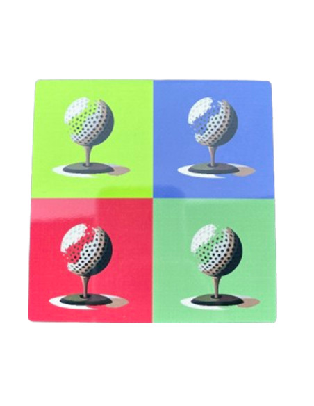 Idée Cadeau Golf - Sous verre PopArt