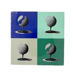 Idée Cadeau Golf - Sous verre PopArt