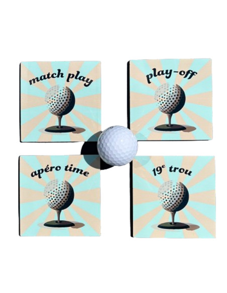 Idée Cadeau Golf - Sous verre 19ème trou