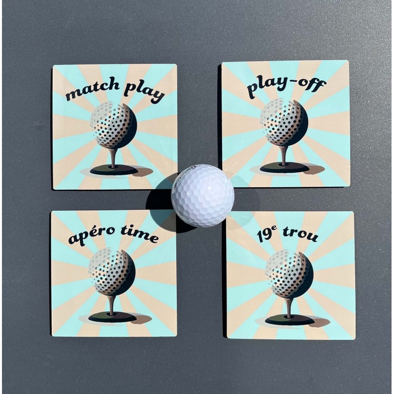 Idée Cadeau Golf - Sous verre 19ème trou
