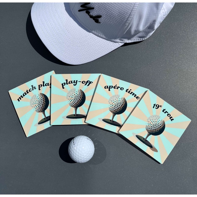 Idée Cadeau Golf - Sous verre 19ème trou