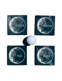 Idée Cadeau Golf - Sous verre Eagle-Boggey Ardoise