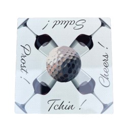 Idée Cadeau - Sous verres Golf Verre de Vin
