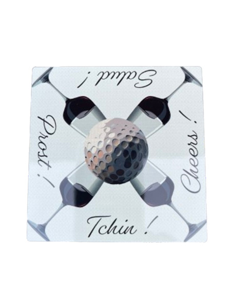 Idée Cadeau - Sous verres Golf Verre de Vin