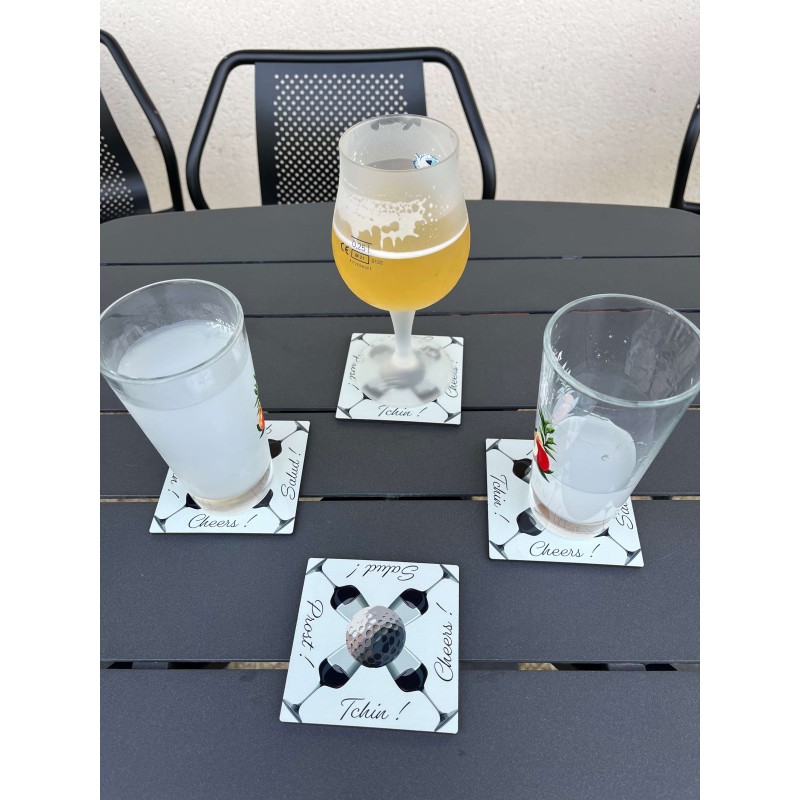 Idée Cadeau - Sous verres Golf Verre de Vin