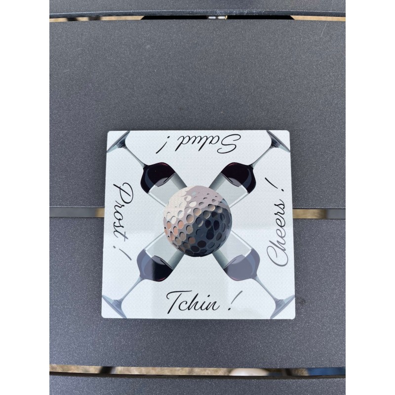 Idée Cadeau - Sous verres Golf Verre de Vin